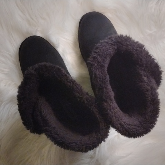 Airwalk sherpa lined suede booties black sz 6 1/2 - Picture 3 of 11